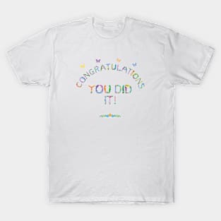 Congratulations you did it - tropical word art T-Shirt